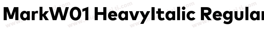 MarkW01 HeavyItalic Regular字体转换